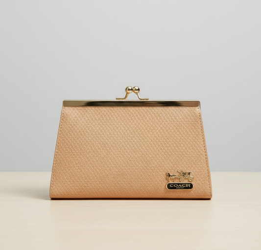 Snake-Skin Frame Clutch