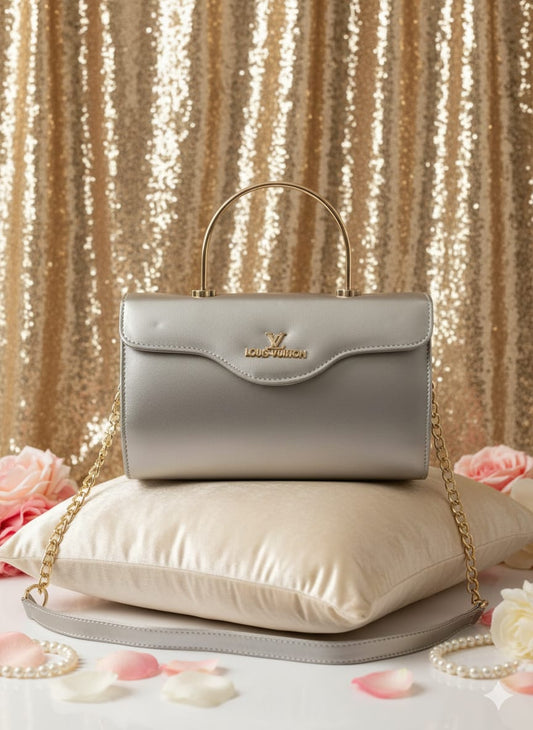 Starlight Cylinder Clutch | Gold Chain