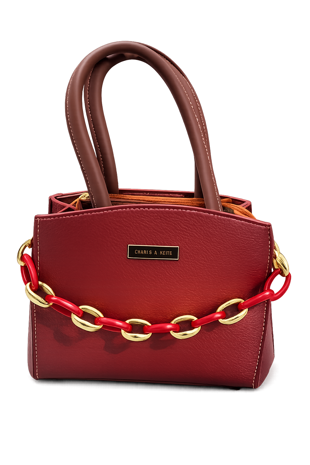 Red and Gold Charles & Keith Handbag