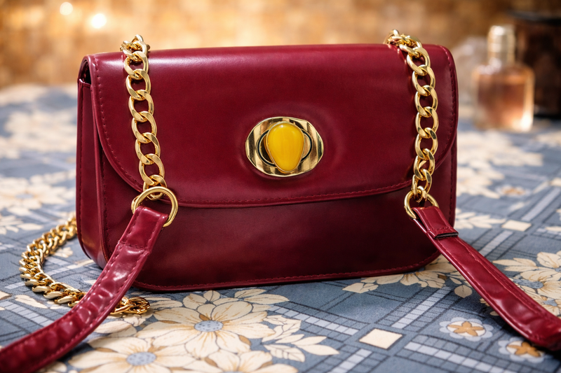 Elegant Maroon Crossbody Bag