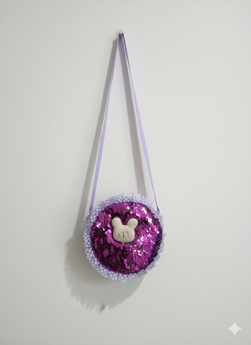 Magical M Sequin Circle Bag
