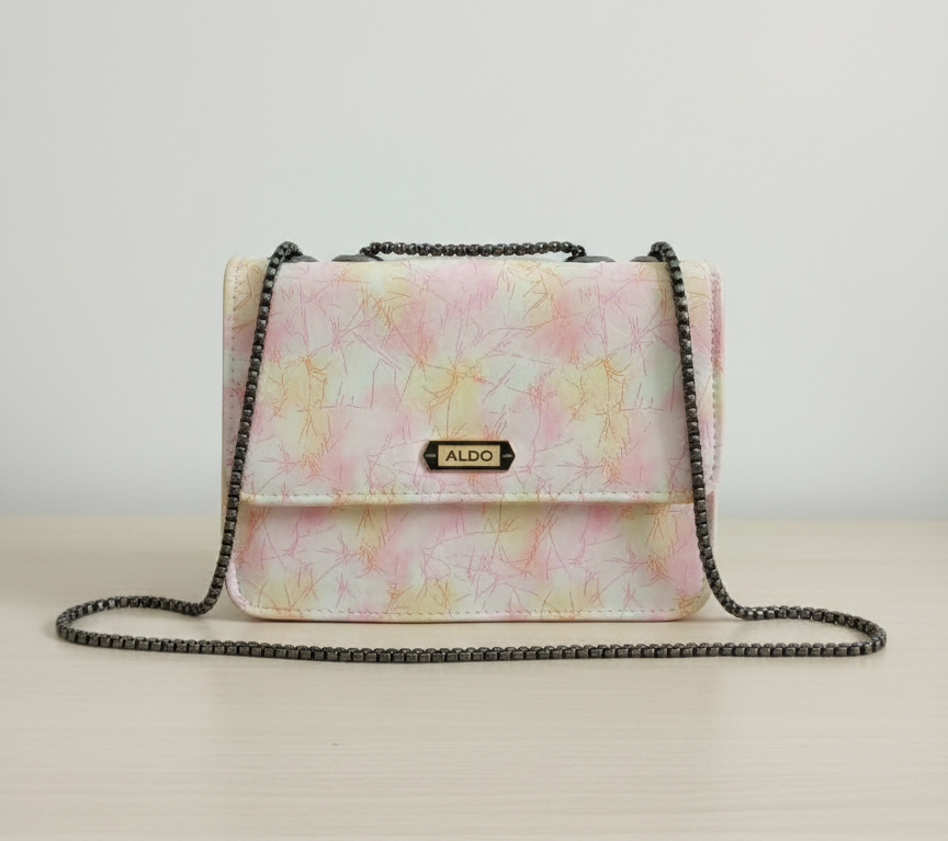 Blush Floral Chain Purse