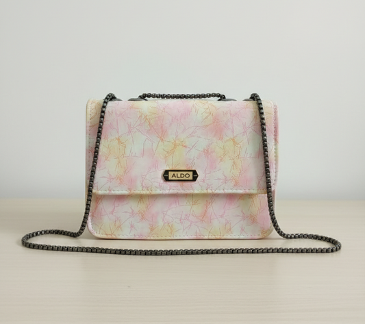 Blush Floral Chain Purse