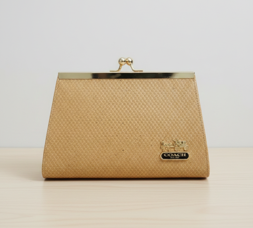 Snake-Skin Frame Clutch