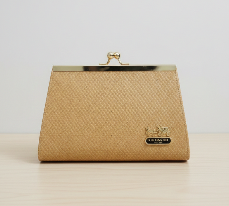 Snake-Skin Frame Clutch